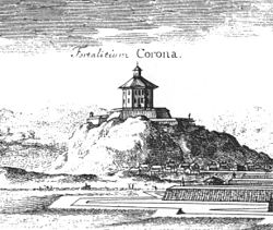 Skansen Kronan. Detalj från Suecia Antiqua et Hodierna. 