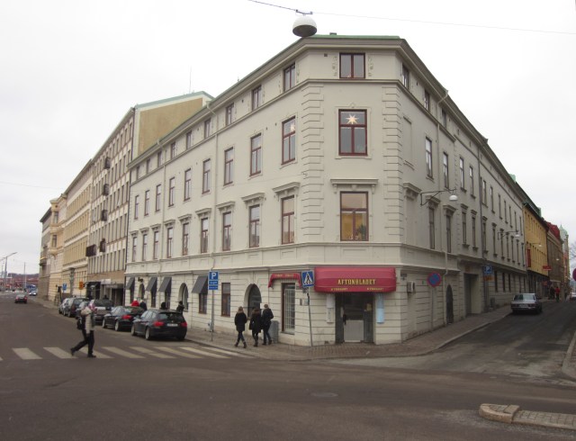 Radheska huset på Hamngatan 10 i december 2012. Foto av Eskil Malmberg.