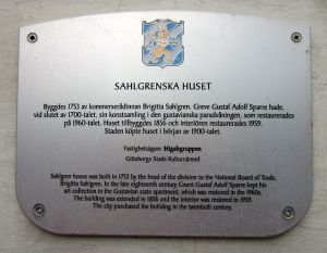 Sahlgrenska huset, plakett, WikiCommons